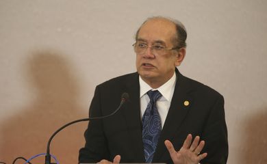 Brasília - O presidente do Tribunal Superior Eleitoral, Gilmar Mendes, abre o 7º Encontro Nacional das Escolas Judiciárias Eleitorais (Antonio Cruz/Agência Brasil)