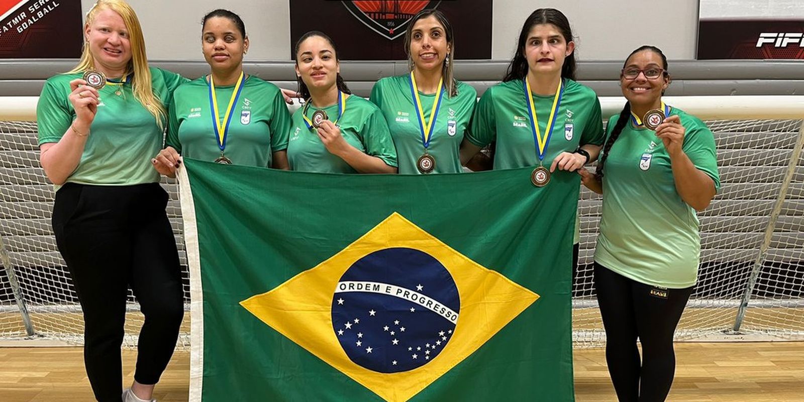 Brasil vence EUA e fatura bronze na Copa Malmö de goalball feminino
