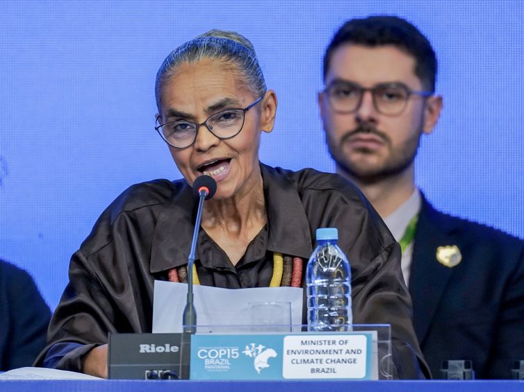 Campo Grande (MS), 23/03/2026 - Ministra Marina Silva, durante cerimônia de abertura da convenção de espécies migratórias COP15 Brasil Pantanal. 
Foto: Rafa Neddermeyer/ Agência Brasil