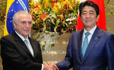 Tóquio / Japão - Presidente Michel Temer durante encontro com o primeiro-ministro do Japão, Shinzo Abe (Beto Barata/PR)