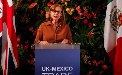 FILE PHOTO: British International Trade Secretary Trevelyan meets with Mexican Economy Minister Clouthier in London