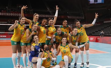 Brasil vence o Quênia por 3 sets a 0 em Tóquio 2020.