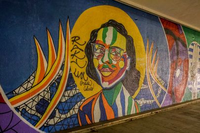 Brasília (DF), 19/04/2024, Aniversário de brasília: intervenções urbanas no DF. Viadutos e passarelas de Brasília com grafites e pichações.  Foto: Valter Campanato/ Agência Brasil
