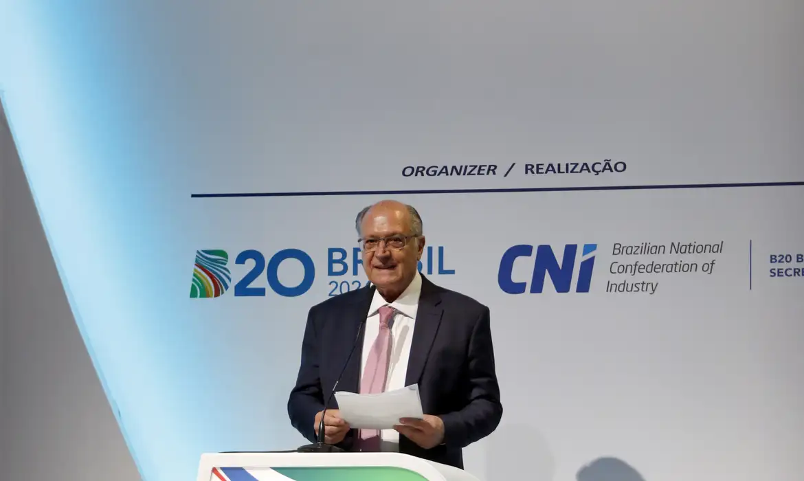 São Paulo (SP), 25/10/2024 - Vice-Presidente Geraldo Alckmin participa da abertura do B20, Brasil Summit do setor privado do g20, com a indicação das pautas do empresariado para o encontro do G-20. Foto: Paulo Pinto/Agência Brasil