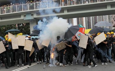 Protestos, Hong Kong. REUTERS/Tyrone Siu