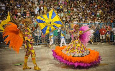 Rio de Janeiro - Unidos da Tijuca é a quinta escola a se apresentar na Marquês de Sapucaí, no Desfile das Campeãs, com o enredo Semeando sorriso, a Tijuca festeja o solo sagrado (Tomaz Silva/Agência Brasil)