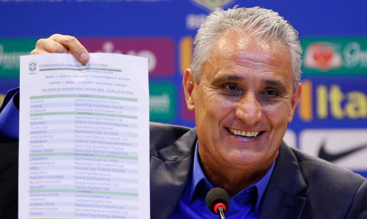 O técnico da seleção brasileira Tite, anuncia os jogadores convocados para disputar a Copa do Mundo da Rússia 2018.