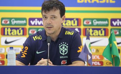 Fernando Diniz - técnico da seleção brasileira em coletiva após empate em 1 a 1 com Venezuela em 12/010/2023, na terceira rodada das Eliminatórias para a Copa de 2026