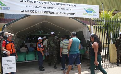 Tabatinga (AM) - Simulação de acolhida de refugiados no Brasil, durante exercícios do AmazonLog 2017 (Antonio Cruz/Agência Brasil)