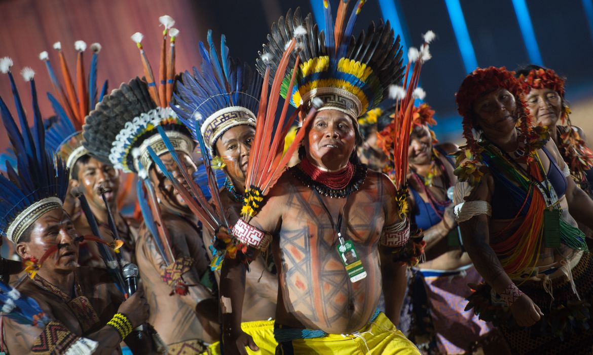 Palmas(TO) -  Cerimônia de abertura dos Jogos Mundiais dos Povos Indígenas ( Marcelo Camargo/Agência Brasil)