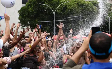 Rio de Janeiro (RJ), 01/02/2025 – O Bloco Carrossel de emoções abre os desfiles de carnaval dos megablocos no centro do Rio de Janeiro. Foto: Tomaz Silva/Agência Brasil