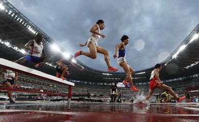 Tokyo 2020 Olympic Games Test Event - Athletics - Estádio Olímpico de Tóquio sedia eventos de teste de atletismo sem fãs - em 09/05/2021
