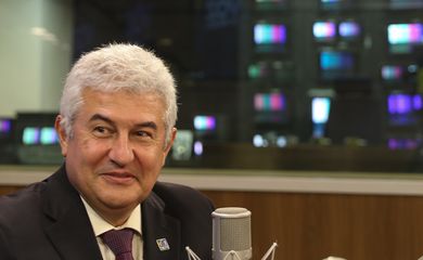 O ministro da Ciência e Tecnologia, Marcos Pontes, participa do programa A Voz do Brasil