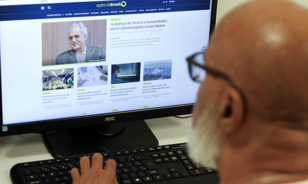 Brasília (DF), 23/09/2024 - Novo site da Agência Brasil. Foto: Bruno Peres/Agência Brasil