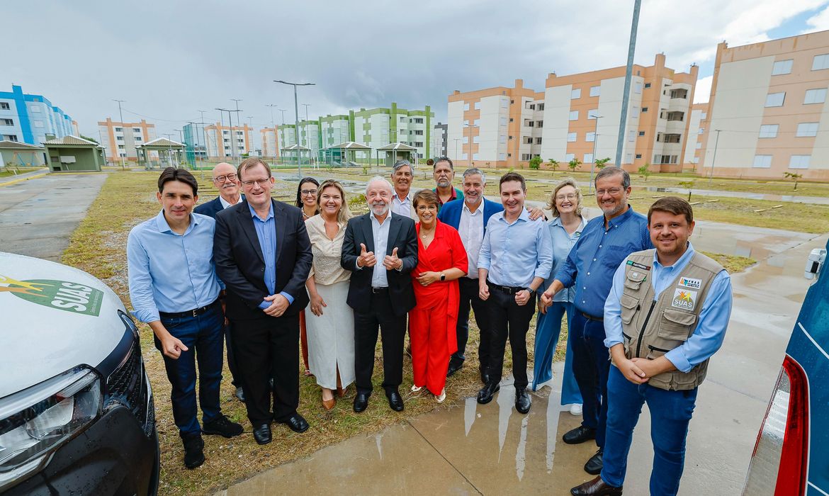 Entidades (RS), 20/01/2026 - Presidente da República, Luiz Inácio Lula da Silva, durante cerimônia de entrega de 1.276 unidades habitacionais do Empreendimento Junção Rio Grande, no âmbito do Programa Minha Casa, Minha Vida. Foto: Ricardo Stuckert/PR