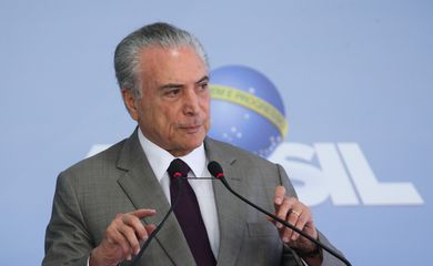 Brasília - O presidente Michel Temer faz pronunciamento à imprensa no Palácio do Planalto (Antonio Cruz/ Agência Brasil)