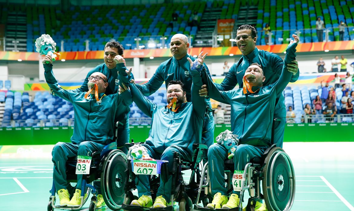 Rio de Janeiro - Brasileiros ficam com medalha de prata após derrota para Eslováquia na final da bocha BC4 nos Jogos Paralímpicos Rio 2016  (Fernando Frazão/Agência Brasil)