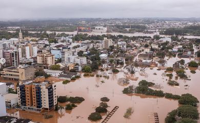 05/09/2023, Enchente do Rio Taquari na cidade de Lajeado (RS). Foto: marcelocaumors/Instagram