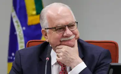 Brasília (DF) 09/12/2024  O ministro do STF,  Edson Fachin, relator do recurso que trata da relação entre motoristas e plataformas digitais de transporte, preside audiência pública para tratar do tema  Foto: Fabio Rodrigues-Pozzebom/ Agência Brasil