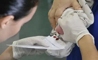 Teste do pezinho no Hospital Regional de Taguatinga (HRT).