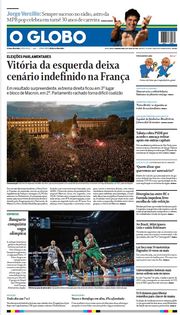 Capa do Jornal O Globo Edição 2024-07-08