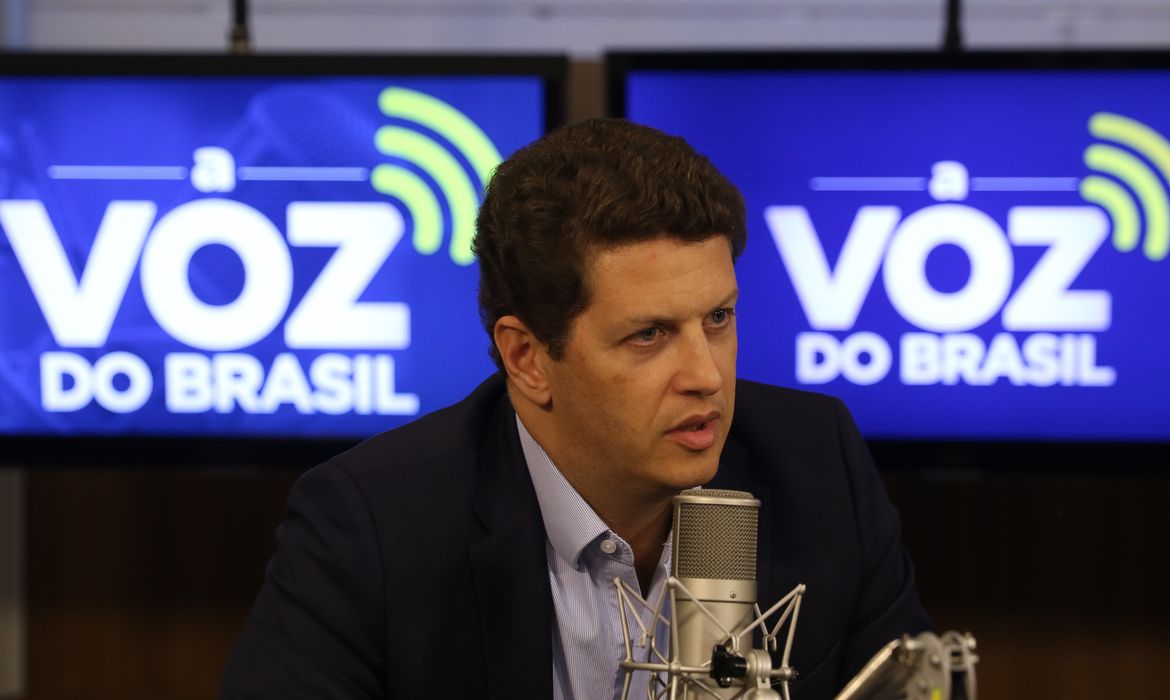 Ministro do Meio Ambiente, Ricardo Salles, participa do programa A Voz do Brasil