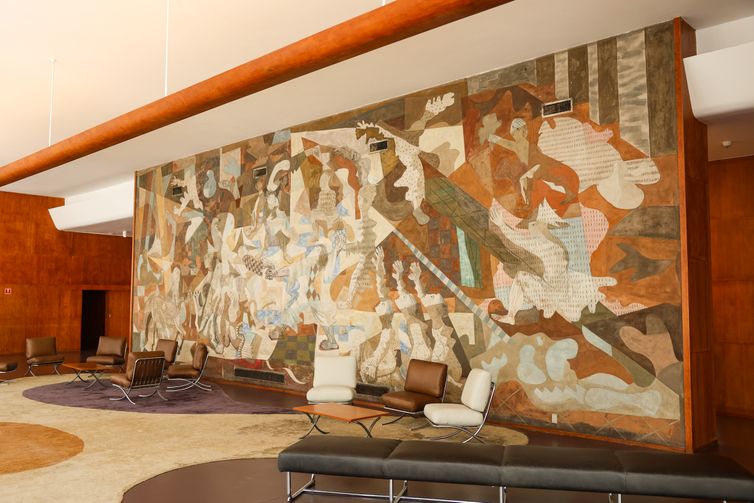 Rio de Janeiro (RJ), 06/05/2025 – Obra do Candido Portinari em sala do Palácio Gustavo Capanema, no centro do Rio de Janeiro. Foto: Tomaz Silva/Agência Brasil