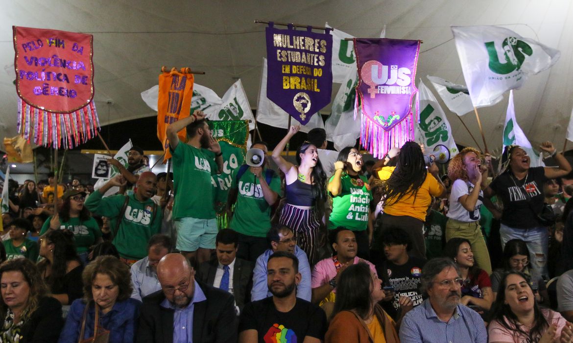 Wilson Dias/Agência Brasil Brasília (DF), 12/07/2023 - Abertura do 59º Congresso da UNE na Universidade de Brasília (UnB). Foto: Wilson Dias/Agência Brasil