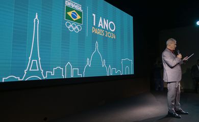 São Paulo (SP) 26/07/2023 - Comitê Olímpico Brasileiro (COB) realiza evento para marcar 1 ano para os Jogos Olímpicos Paris 2024. 
Foto: Paulo Pinto/ Agência Brasil
