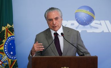 Brasília - O presidente Michel Temer faz pronunciamento à imprensa no Palácio do Planalto (Antonio Cruz/ Agência Brasil)