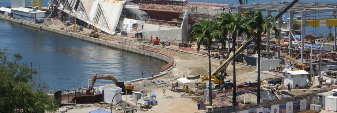 Construção do Museu do Amanhã, no Rio. Um projeto de Santiago Calatrava. (4/11/2014)