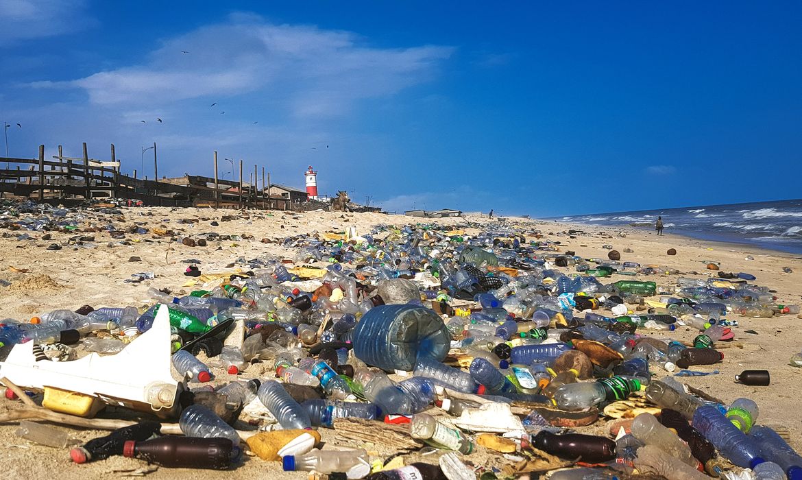 Poluição Plástica - Foto: Muntaka Chasant/Wikimedia