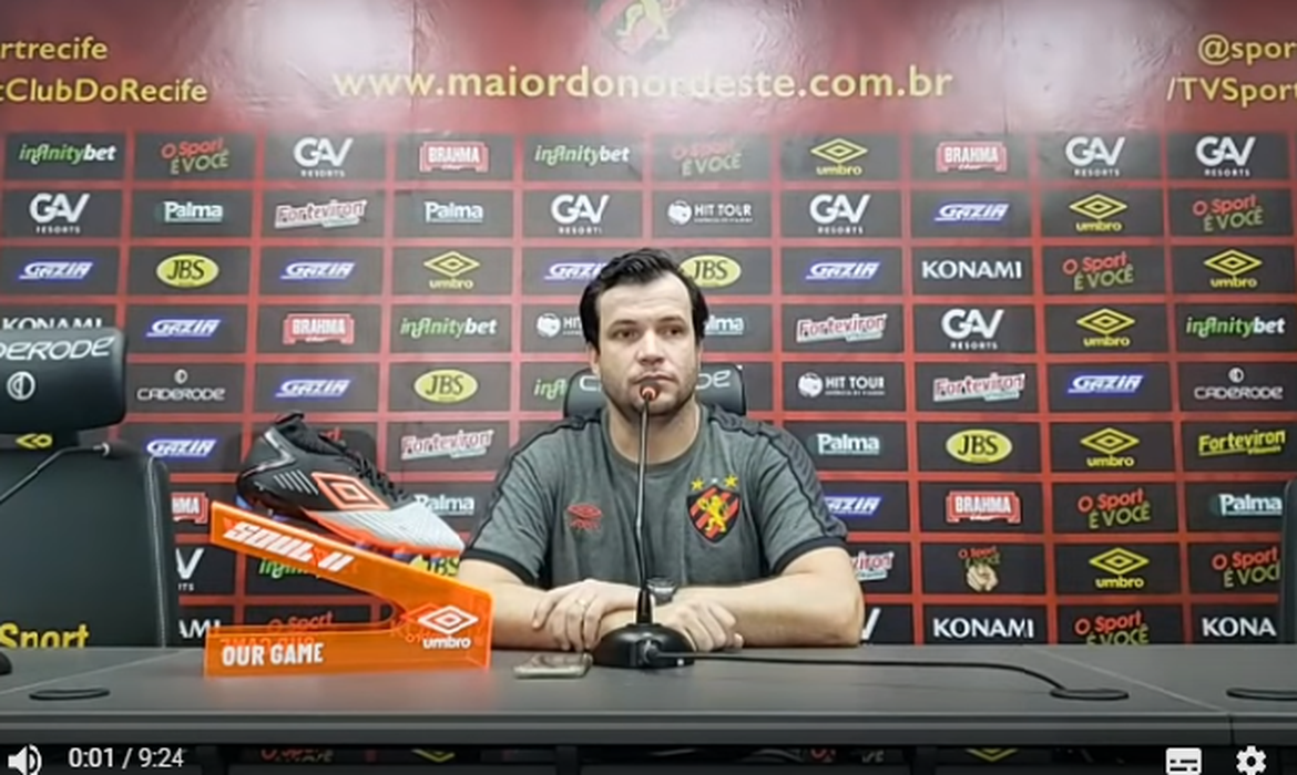 Daniel Dantas, técnico do Sport, demitido na quinta rodada do Brasileirão 2020