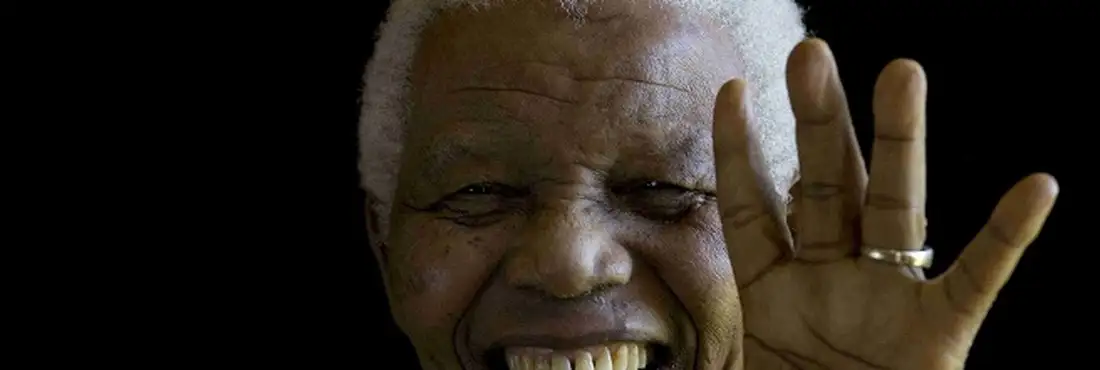 Nelson Mandela Mandela em momento de descontração