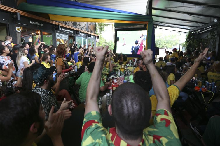 Torcedores comemoram gol - Foto: Valter Campanato/Agência Brasil