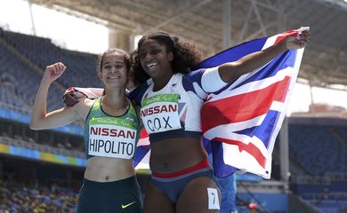 Verônica Hipolito e a britânica Kadeena Cox nos Jogos do Rio 2016