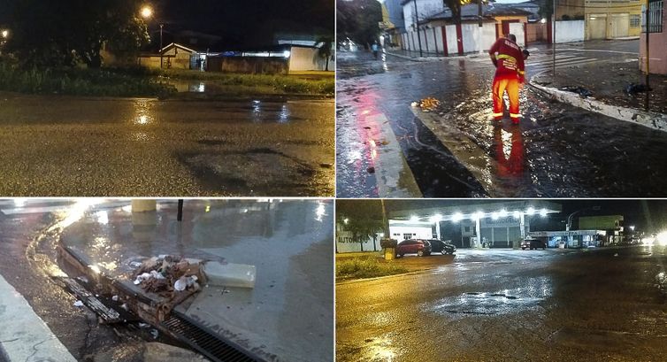 chuvas em Macapá, As equipes também estão realizando a desobstrução nas vias Raimundo Álvares da costa, Procópio Rola e Pedro Lazarino.