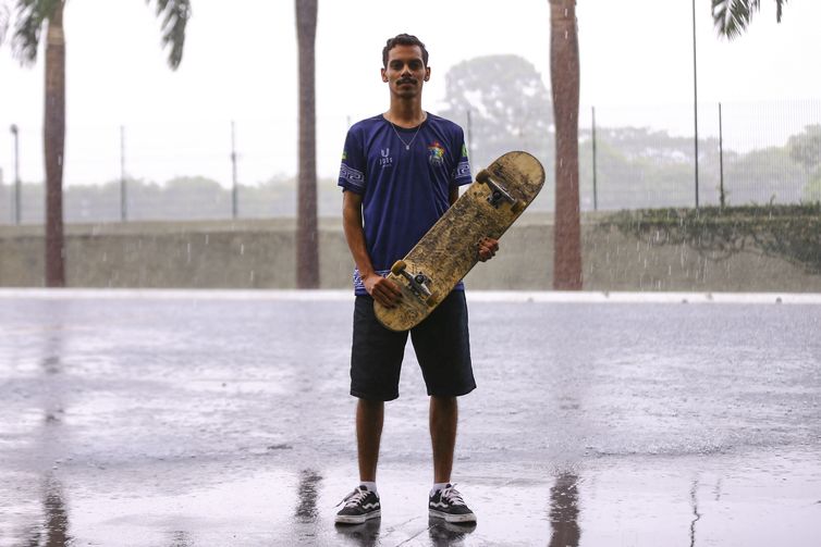 Gabriel Miranda, atleta do skate e participante dos Universitários Brasileiros (JUBs). -Marcelo Camargo/Agência Brasil
