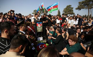 Funeral of Azerbaijani Armed Forces serviceman in Baku