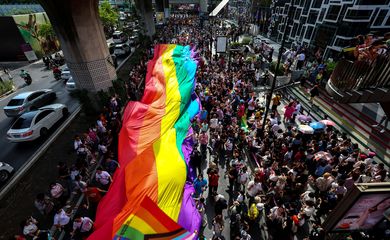 People take part in the annual LGBTQ Pride parade in Bangkok, Thailand, June 4, 2023. REUTERS/Athit Perawongmetha