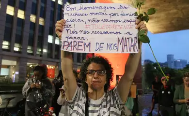 São Paulo (SP), 12/01/2024 - Concentração da bicicletada nacional em homenagem a Julieta Hernández e contra o feminicídio no vão do Museu de Arte de São Paulo Assis Chateaubriand - MASP, na Avenida Paulista. Foto: Rovena Rosa/Agência Brasil