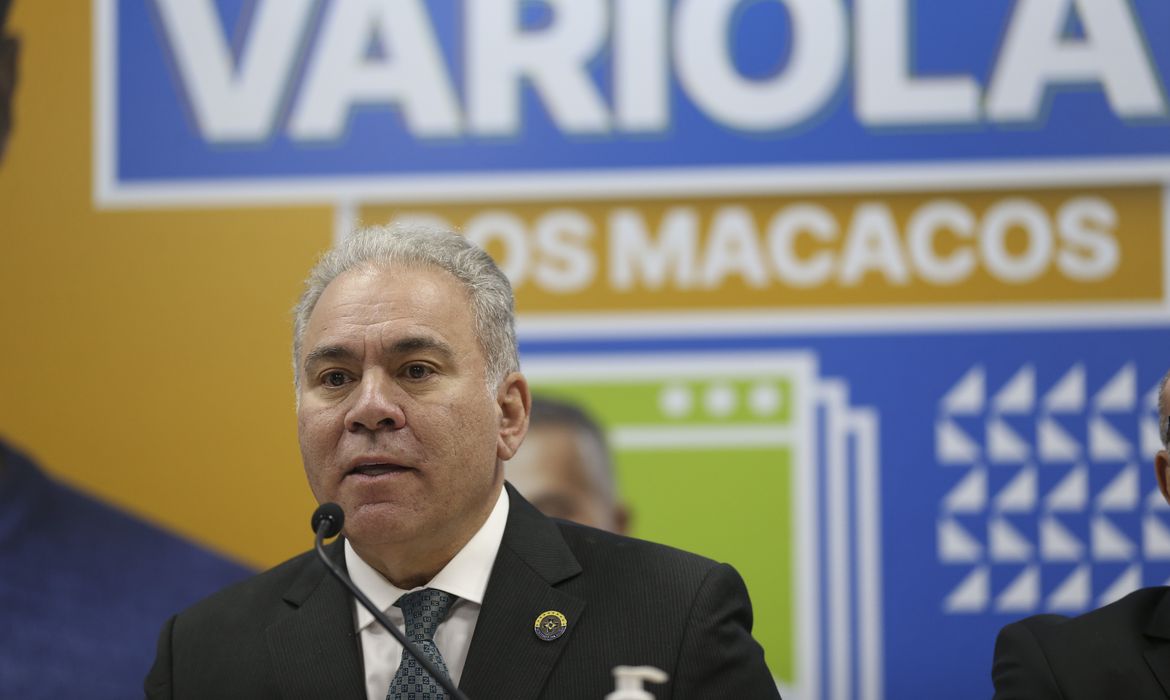 O ministro da Saúde, Marcelo Queiroga, convida a imprensa para o lançamento da Campanha Nacional de Prevenção à Varíola dos Macacos, nesta segunda-feira (22), em Brasília (DF).