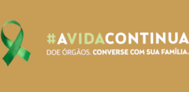 LogoMarca da campanha para doação de orgãos do governo federal - A Vida continua