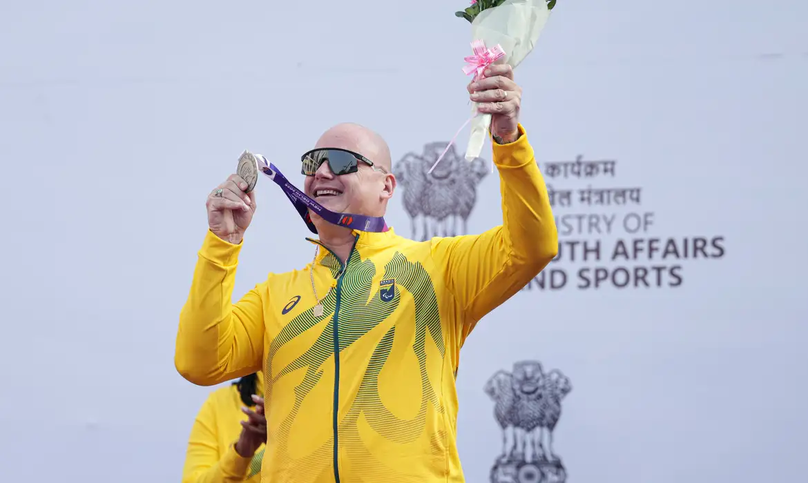 Cris Mattos/CPB/Direitos Reservados ALESSANDRO RODRIGO DA SILVA, Mundial de Atletismo Nova Déli