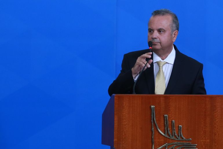 O novo ministro do Desenvolvimento Regional, Rogério Marinho e empossado pelo presidente Jair Bolsonaro no Palácio do Planalto