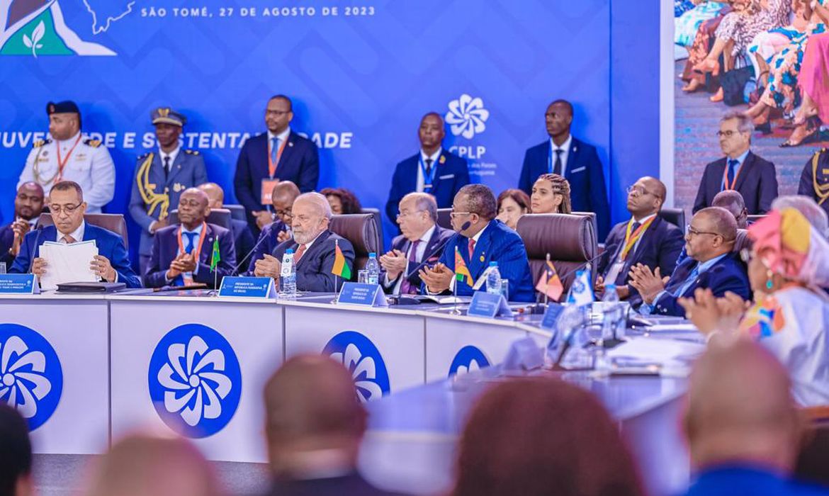 São Tomé e Príncipe, 27.08.2023 - Presidente Lula participa da sessão de abertura da XIV Conferência de Chefes de Estado e de Governo da Comunidade dos Países de Língua Portuguesa (CPLP). Foto: Ricardo Stuckert/PR