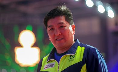 Hugo Hoyama (técnico da seleção feminina) durante partida entre Lin Gui (Brasil) e Hitomi Sato (Japão) no Mundial de Tênis de Mesa 2019, em Budapeste, na Hungria. Local: Hungexpo, Budapeste. Data: 23.04.2019. Foto: Abelardo Mendes Jr/ rededoesporte.gov.br