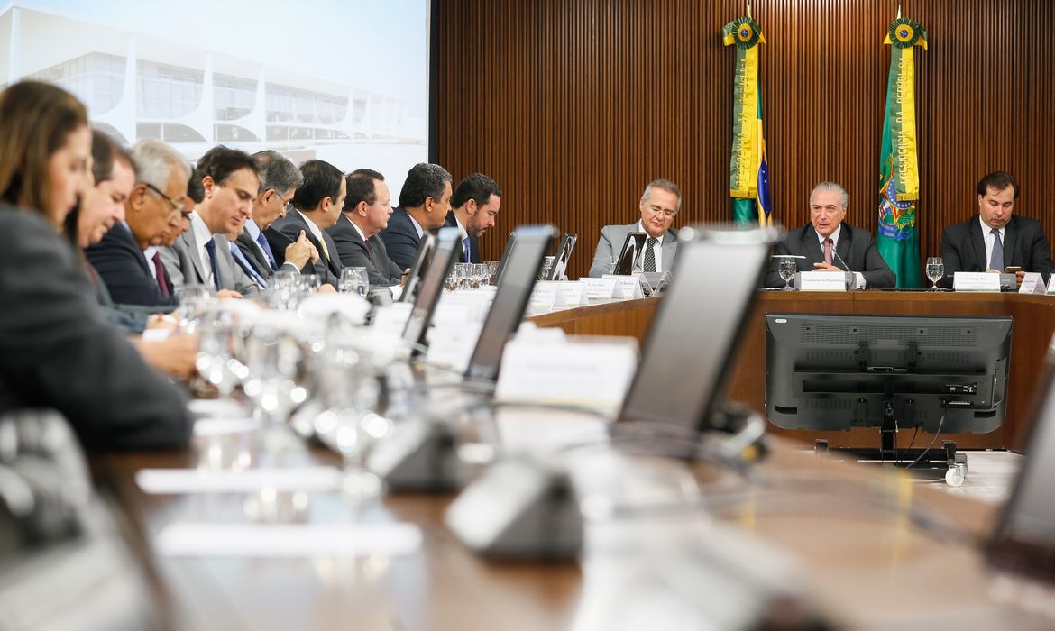 Brasília - Presidente Michel Temer durante reunião com governadores, no Palácio do Planalto  (Beto Barata/PR)