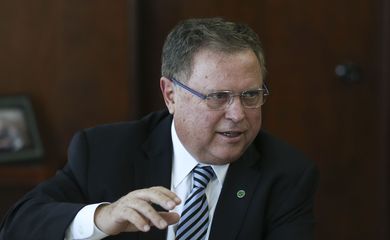 O ministro da Agricultura, Blairo Maggi, durante reunião de negociações entre o Mercosul e a União Europeia