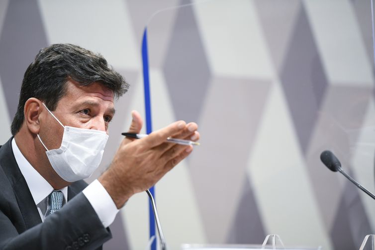 Marcos Oliveira/Agência Senado Comissão Parlamentar de Inquérito da Pandemia (CPIPANDEMIA) realiza oitiva do ex-ministro de Estado da Saúde. A Comissão Parlamentar de Inquérito investiga ações do governo federal no enfrentamento da pandemia e aplicação de recursos da União